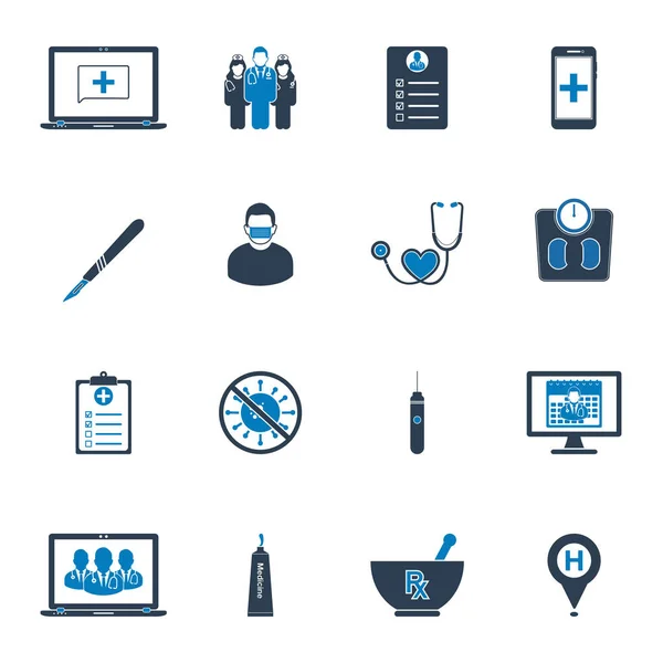Set Icone Mediche Mediche Illustrazione Del Simbolo Vettoriale Modificabile — Vettoriale Stock