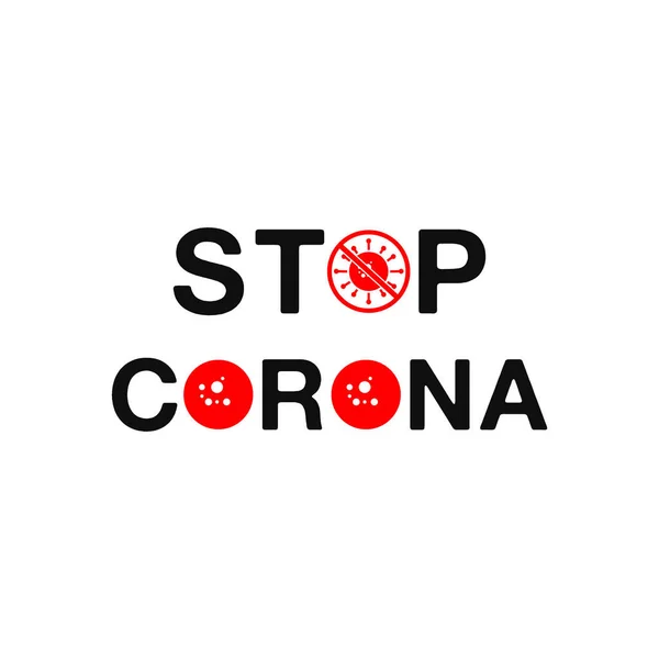Stop Corona Virus Icon Editierbare Vektorsymbol Illustration — Stockvektor