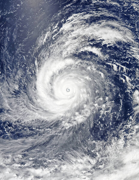 Eye of the Hurricane. Hurricane on Earth. Typhoon over planet 