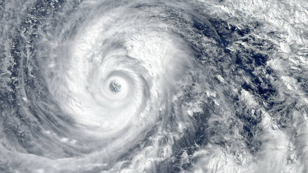 Eye of the Hurricane. Hurricane on Earth. Typhoon over planet 