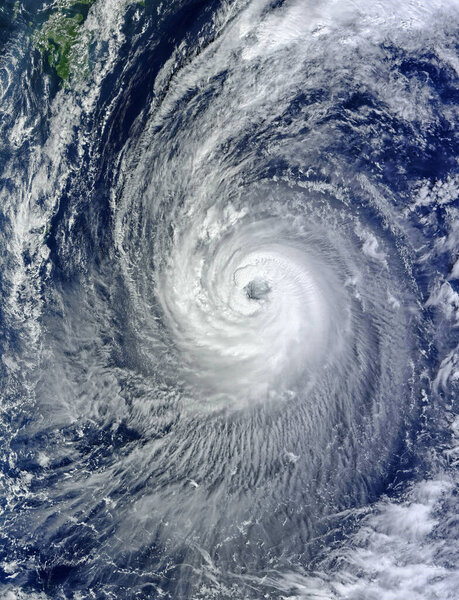 Eye of the Hurricane. Hurricane on Earth. Typhoon over planet 