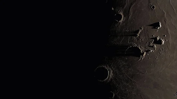 Поверхность Луны близко. Кратеры и борозды — стоковое фото