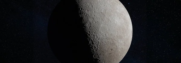 Moon surface close up. Craters and furrows — Stock Photo, Image
