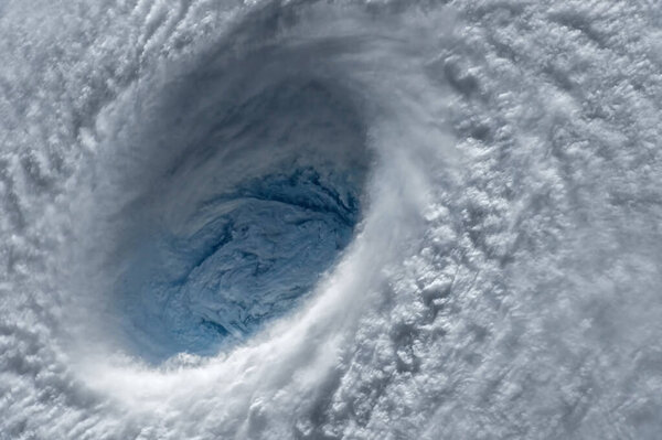 Hurricane on Earth. Eye of the Hurricane. Typhoon 