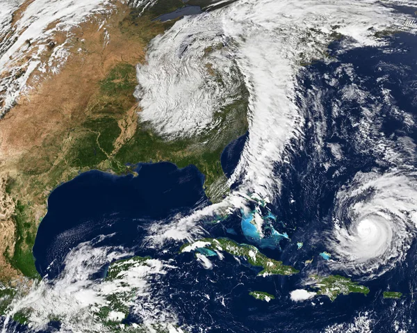Ο τυφώνας στην Καραϊβική. Το μάτι του τυφώνα. Τυφώνας — Φωτογραφία Αρχείου