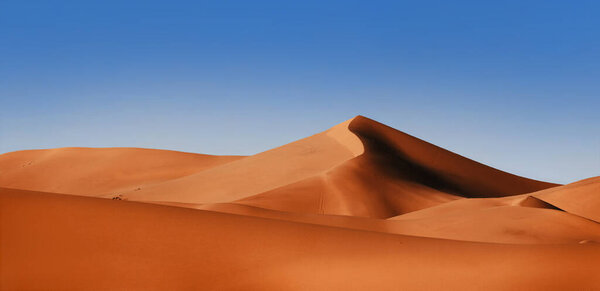 Beautiful Sand dunes in the Gobi desert, Mongolia. View of the beautiful sand dunes.