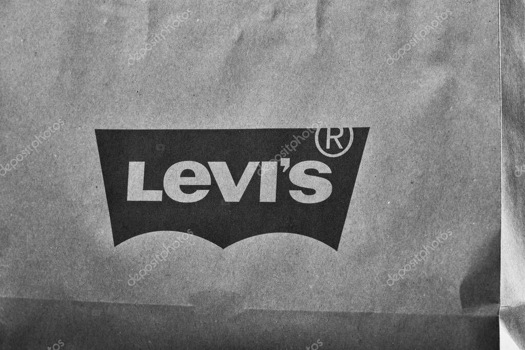 Levi's paper shopping bags. 26.03.2020, Russia.