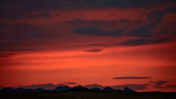 Increíble Puesta Sol Las Montañas Colores Naturaleza Panorama Del Atardecer — Foto de Stock