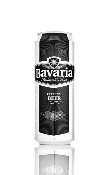 Aluminium Can Bavaria Holland Bier Witte Achtergrond 2019 Rostov Don — Stockfoto
