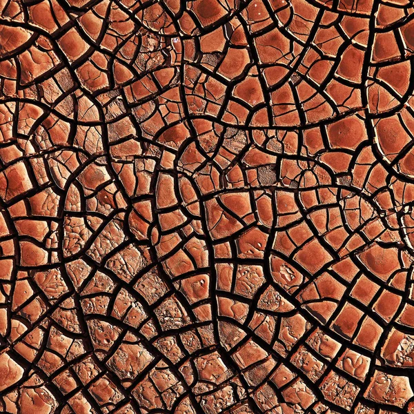 Desert Aerial View Beautiful Cracks Ground Texture Deep Crack Effects — Stock Photo, Image