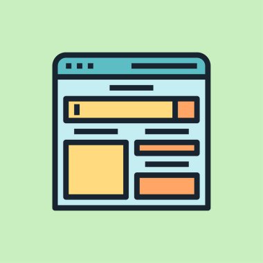 Düzen al. Dijital pazarlama konsepti illüstrasyon, düz tasarım doğrusal biçim afişi.