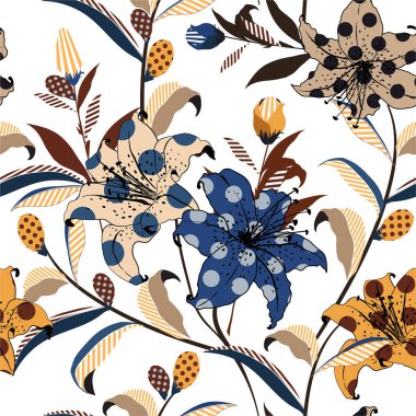 Renkli pop sanat tarzında modaya uygun Vektör Çiçeksiz desen 