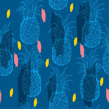 Renkli yaz. Tropikal gölgeli egzotik, pürüzsüz bir desen.