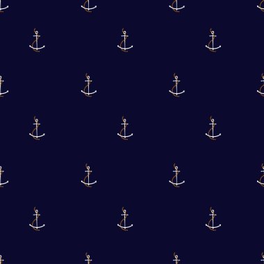 Vektör pürüzsüz retro desen, çapalı ip. Kullanılabilir.