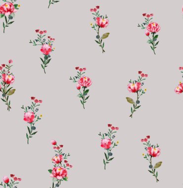 Çiçeksiz suluboya desen. El yapımı güzel bir doku. Web sayfaları için romantik arkaplan, düğün davetiyeleri, tarih kartlarını kaydet. Gri arkaplanda suluboya resimleri.