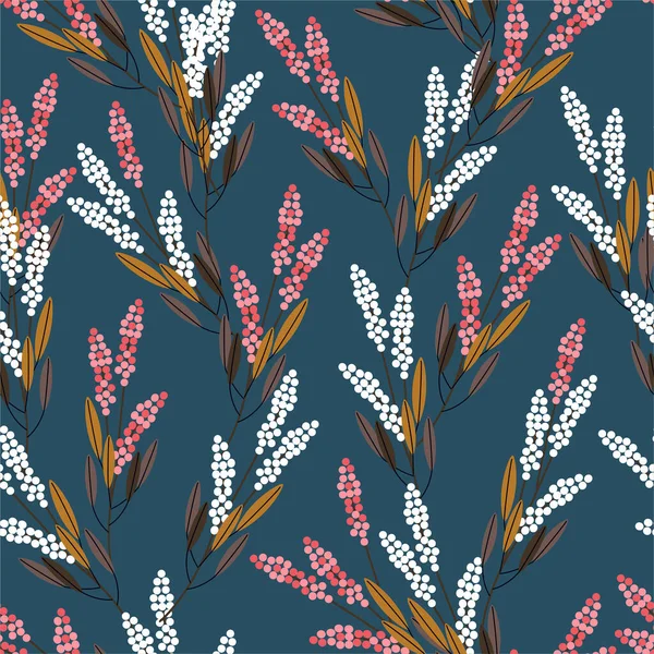Gemetric Meadow Flowers Seamless Pattern Modern Style Design Fashion Fabric — 图库矢量图片