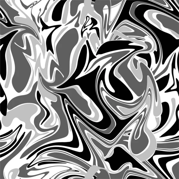 Монотонный Черно Белый Серый Жидкий Мраморный Дизайн Текстуры Красочные Мраморные — стоковый вектор