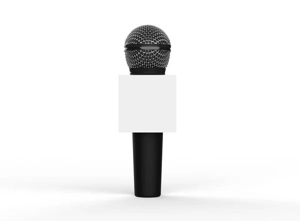 Microphone Isolated White Background Illustration — Stock Photo, Image