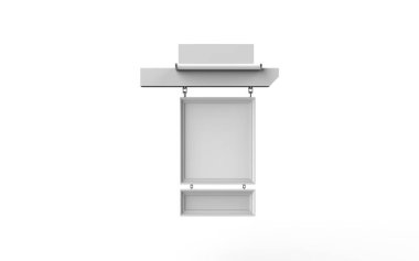 Geleneksel Bar İmza Panosu beyaz bir arkaplanda izole edilmiş. 3d illüstrasyon 