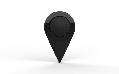 GPS.navigatör pin işaretçisi beyaz bir arkaplanda izole edildi. 3d illüstrasyon