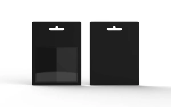 Product Package Box Blister Illustratie Geïsoleerd Witte Achtergrond Mock Sjabloon — Stockfoto