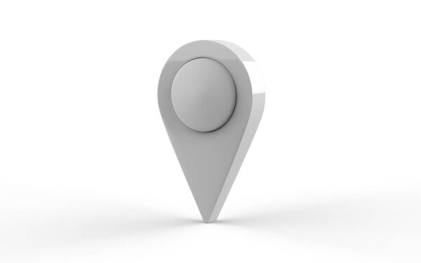 GPS.navigator pin pointer isolated on a white background. 3d illustration