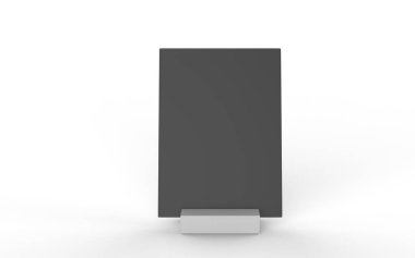 A4 A3 Pvc Pp kağıt masa üstü set stand Mini Rulo Afiş,Pull Up Banner Stand, Masa Afiş Standı,Banner Standları Ürün. 3d render illüstrasyon