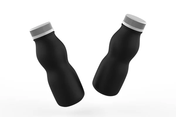 Realistische Plastikflasche Für Joghurt Oder Milch Und Andere Flüssigkeiten Mock — Stockfoto
