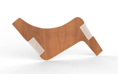 Yeni tarz sakal ya da mükemmel görünmek için saç tarağı. 3d illüstrasyon