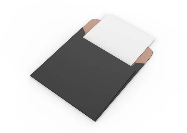 Blanco Briefpapier Envelop Vooraanzicht Sjabloon Illustratie — Stockfoto