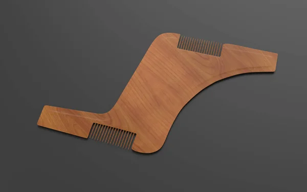 new style beard or hair comb for perfect look. 3d illustration