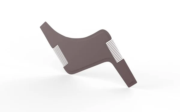 new style beard or hair comb for perfect look. 3d illustration