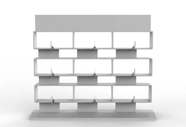 shelf-stopper or Shelf Wobbler on a white background. 3D illustration