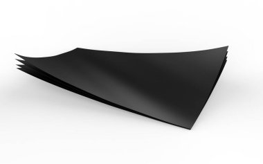Boş A4 kağıdı. Broşür, kapak ya da poster tasarımı için şablonlar. Model broşür. 3d illüstrasyon