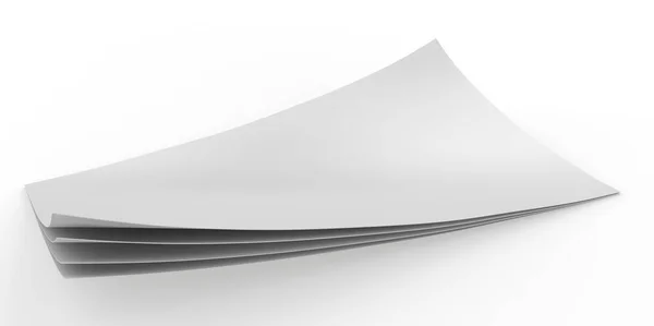 Papel Branco Modelos Para Apresentação Desenho Folheto Capa Cartaz Folheto — Fotografia de Stock