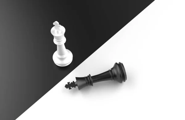 Impossible Situation Two Chess Kings Next Each Other Illustration — Stock Photo, Image