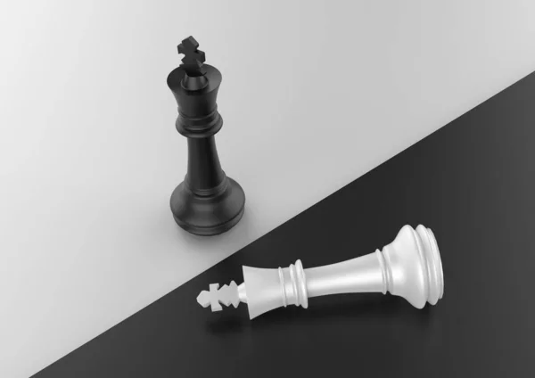 Impossible Situation Two Chess Kings Next Each Other Illustration — Stock Photo, Image