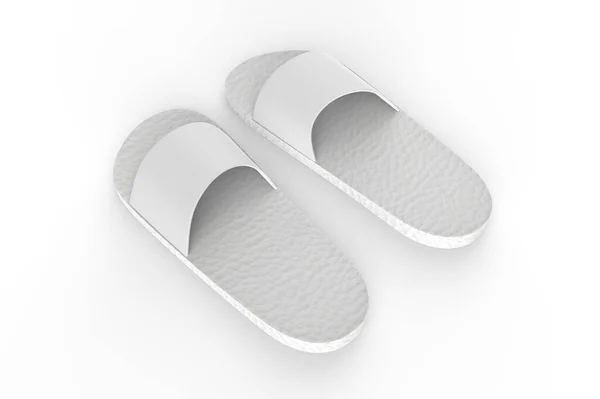 Pantofle Izolované Bílém Pozadí Ilustrace — Stock fotografie