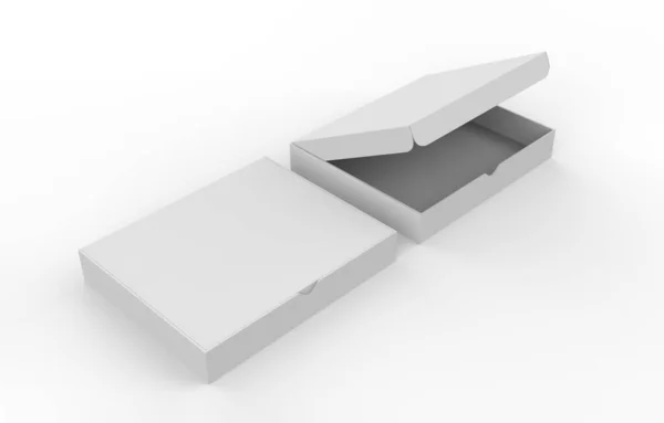 空白包装盒模拟隔离在白色背景上 3D说明 — 图库照片