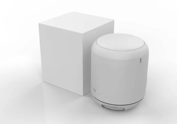Wireless Bluetooth Speakers Box White Background Illustration — Stock Photo, Image