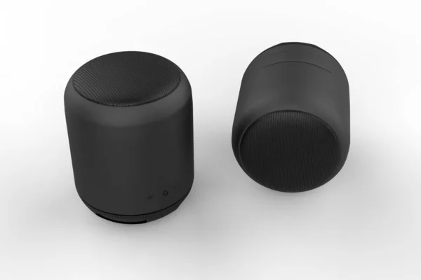 Altavoces Inalámbricos Bluetooth Sobre Fondo Blanco Ilustración — Foto de Stock