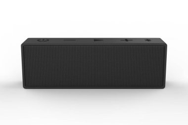 Beyaz arkaplandaki kablosuz bluetooth hoparlörleri - 3B illüstrasyon