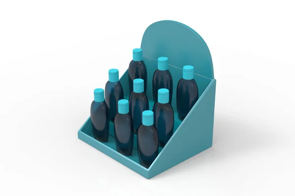 Conjunto Desinfectante Manos Transparente Una Botella Transparente Aislada Sobre Fondo — Foto de Stock