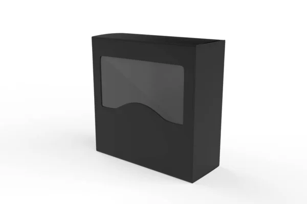 Paketkasten Mit Einem Transparenten Kunststofffenster Produktverpackung Illustration — Stockfoto