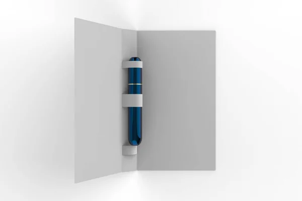 香りのための香水アトマイザーテンプレート現実的なスプレーケース 3Dイラスト — ストック写真