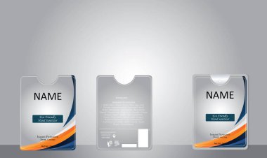 Etiket tasarımlı el dezenfektanı. vektör illüstrasyonu 