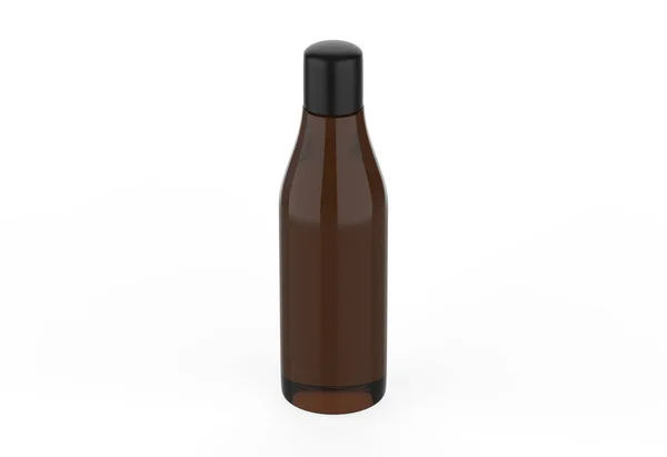 Botella Cosmética Simulada Aislada Sobre Fondo Blanco Ilustración —  Fotos de Stock