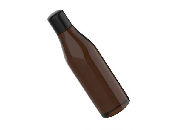 Botella Cosmética Simulada Aislada Sobre Fondo Blanco Ilustración —  Fotos de Stock