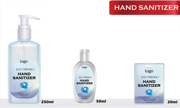Etiketinde yazı olan el dezenfektanı tüpü. Paketleme tasarımı. El dezenfektanı reklamı. El dezenfektanı. Kişisel hijyen. 3d Görüntü