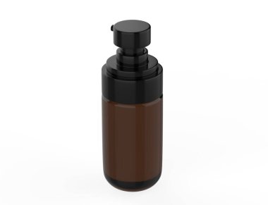 Gerçekçi bir kozmetik şişesi. Güzellik cilt bakım ürünleri konteynırı. 3d illüstrasyon